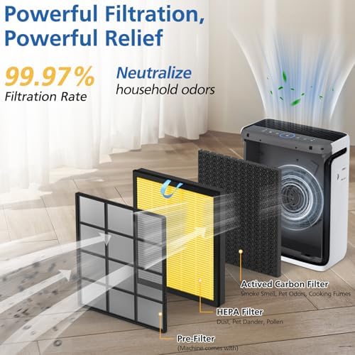 Vital 100S Pet Care Replacement Filter for LEVOIT Vital 100S-P Air Purifier