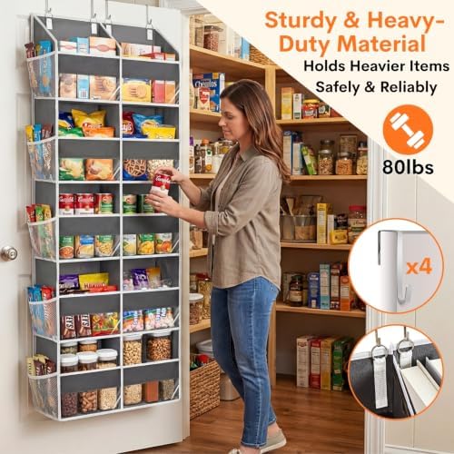 5-Tier Over Door Organizer, 10-Compartment Wide Storage Rack