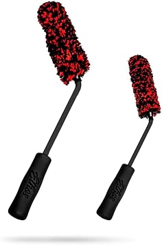 Ethos Wheel Brush for Car Detailing – Plush Rim Cleaner Brush, Car Cleaning Tire Brush Kit, Soft Wheel Cleaner Brushes, 
