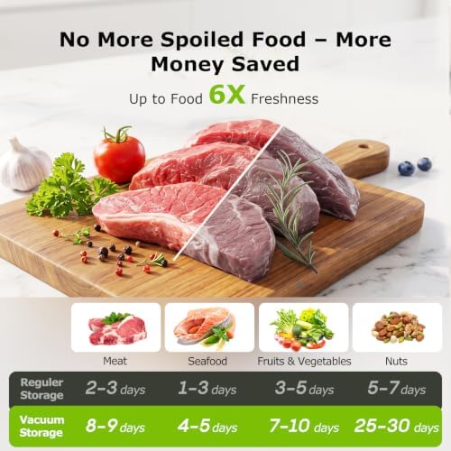 Handheld Vacuum Sealer with 30 Bags & 3 Containers