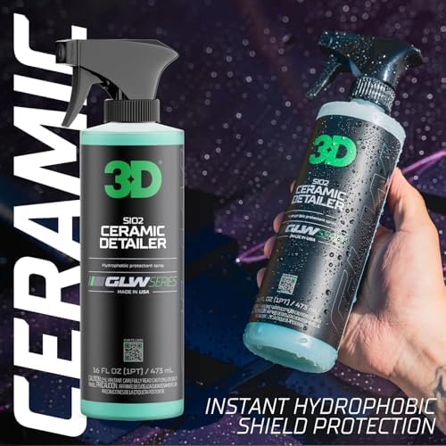 SiO2 Ceramic Detailer 1 Gallon – Quick Detailer with Advanced SiO2 Polymers – Hydrophobic Protection, UV Defense, High Gloss Finish, Ceramic Coating Booster – Professional Car Care – Made in USA