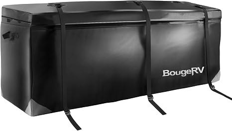 BougeRV Hitch Cargo Carrier Bag 12 Cubic Feet 1000D Waterproof Expandable