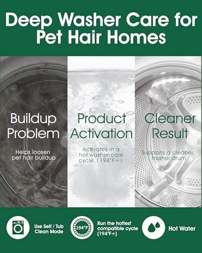 Washing Machine Cleaner for Pet Hair, 6-Month Supply