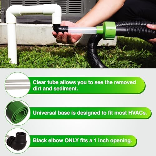 The Famous AC Drain Line Cleaner & Vacuum Adapter for HVAC Condensate Clogs