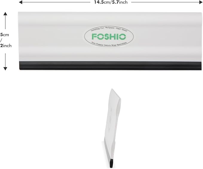 FOSHIO 6 Inch Rubber Squeegee for Kitchens, Glass, Shower and Car Windows, Pack of 3 (White)