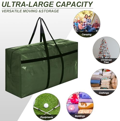4 Pcs 57 Gallon Extra Large Moving Bags XXL Heavy Duty Storage Bags