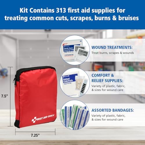 313-Piece First Aid Kit for Home, Car & Travel