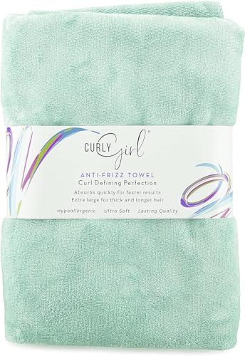 Towel for Women with Curls, Anti-Frizz, Absorbent, Fast Drying, Curly Hair, Microfiber Hair Drying Towel for Curls