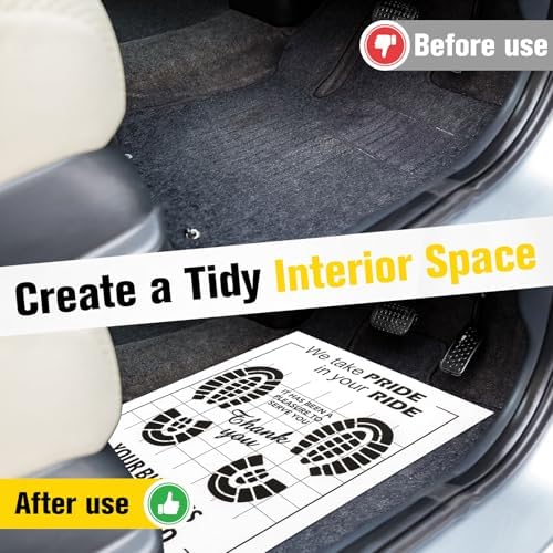 120 Pcs Paper Floor Mats for Cars, 16"x20" Disposable Car Floor Mats