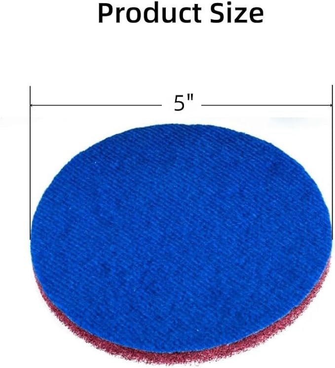 Kichwit 6-Pack Replacement Scrub Pads, Red (5 Inch)