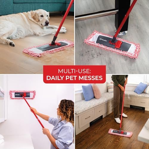Pet Pro Microfiber Hair & Dust Mop | 3X Pet Hair Removal* | Electrostatic Dry Dust Mop for Dog & Cat Homes | Hardwood, Tile & Hard Floor Cleaning