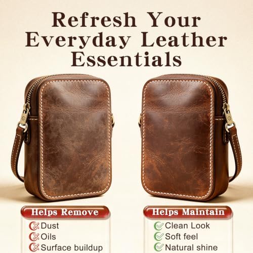 Leather Purse Cleaner and Conditioner Kit for Handbags & Wallets