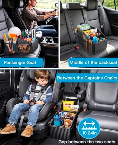 Car Storage Organizer, Reinforced Dividable Car Backseat Organizers