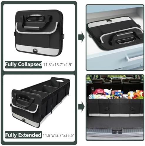 Foldable Trunk Organizer - 95L Sturdy Car Organizer for SUV Truck Sedans