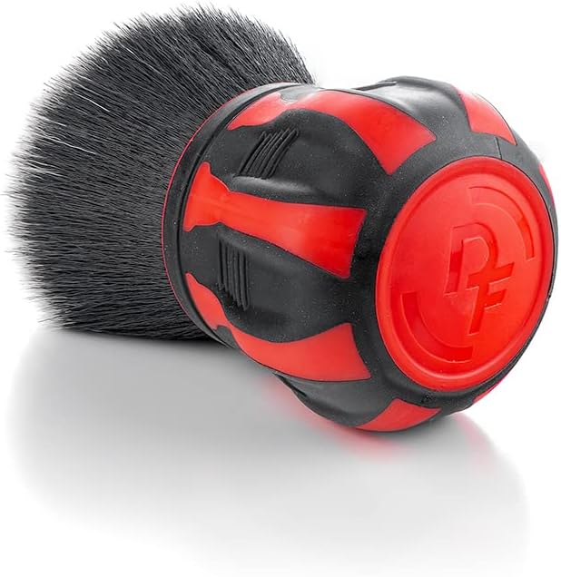 Detail Factory - Curveball XL Synthetic Brush - Ultra Soft Bristles, Comes with Storage Rack, Covers Large Area Inside or Outside Vehicles - Red