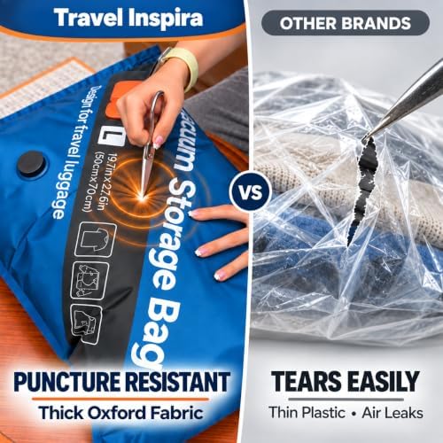 Oxford Fabric Vacuum Storage Bags for Travel, Tear & Scratch Resistant