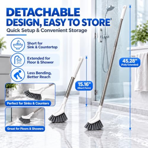 Telescopic Crevice Cleaning Brush,Extendable Crevice Cleaning Brush 2PCS