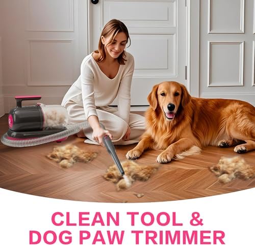 Dog Grooming Vacuum Kit, 1.2L, Dyson-Style Gray