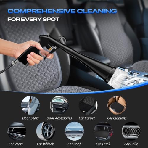 Car Cleaning Gun Detailing Interior Dryer Air Blow Gun, High Pressure Blower Gun, Car Detailing Kit Interior Cleaner, Car Detailing Tools for Car Quickly Blasts Dirt and Dust Works with Air (Sliver)