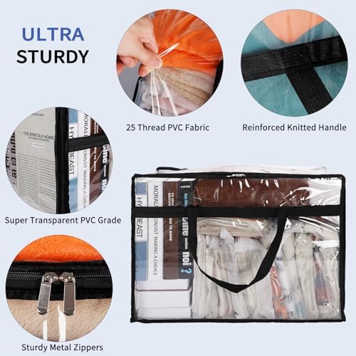 Blanket Storage Bags Extra Large 60L 4 Pack Clothes Organizer