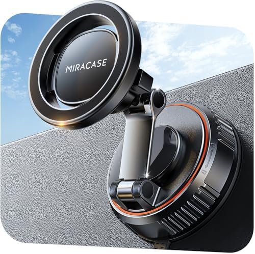 For MagSafe Car Mount[3800gf Strong Magnet & 90+LBS Suction Base]Magnetic Phone Holders for Your Car, 360° Adjustable Dash& Windshield Wall Mount with Adhesive Suction Cup for All Smartphones