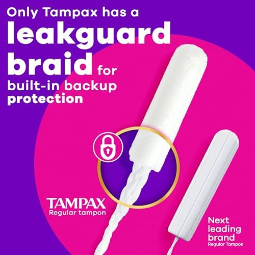 Radiant Tampons for Women, with LeakGuard Braid, Super Absorbency, Unscented, 84 Count (3 Packs of 28), Packaging May Vary