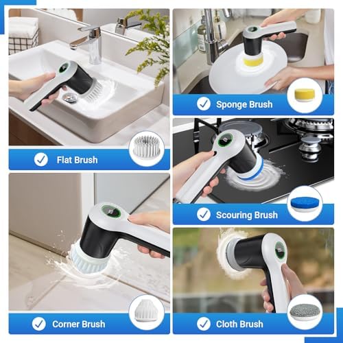 Electric Spin Scrubber, Cordless Shower Scrubber