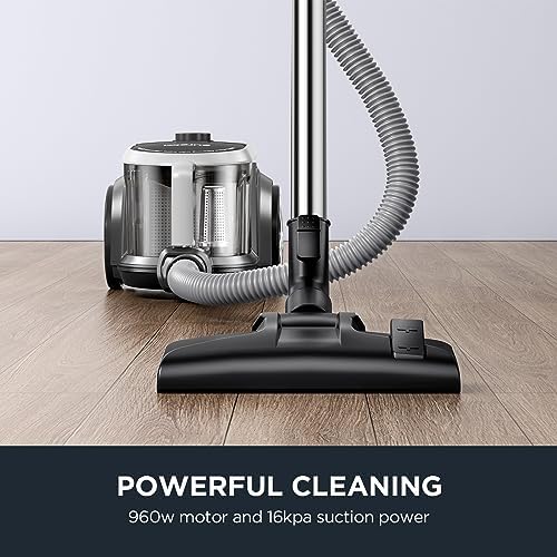 Eureka Bagless Canister Vacuum Cleaner, Vacuum for Hardwood Floor, Carpet