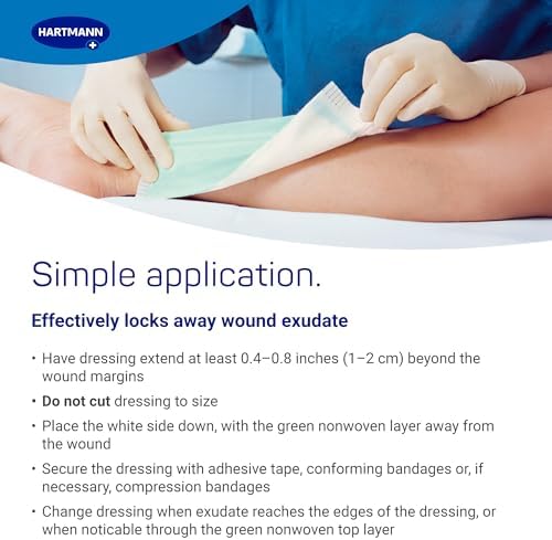 Zetuvit Plus Superabsorbent Wound Dressing – High-Absorbency Sterile Pads (Non-Adhesive/Non-Border) for Moderate to Heavy Exudate – 4 x 4 in., Box of 10