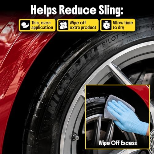 Tire Shine High Gloss Spray - Wet Look Car Tire Dressing - 16 oz