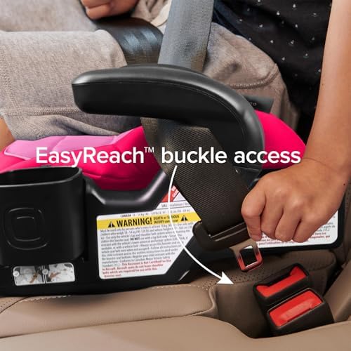 Diono Connect3 RXT Backless Booster, Pack of 2, Slim Fit 3-Across in Many Mid-Sized Sedans and SUVs, for Children from 40-120 lbs., Lightweight with Latch connectors, Pink Cotton Candy
