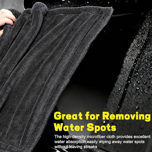 3 Pack Car Drying Towel, 1200GSM Microfiber Towels for Cars