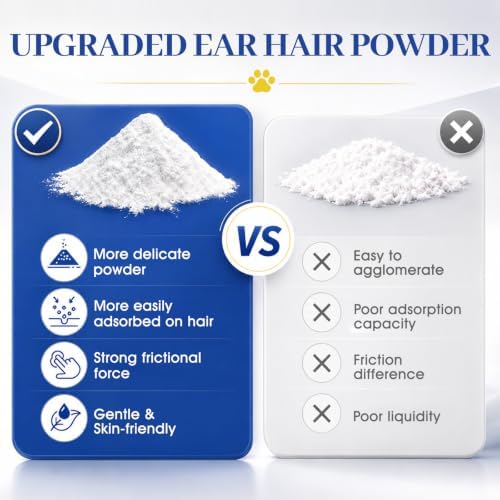 Upgraded Dog Ear Powder with 5.5 Inch Hair Removal Tool