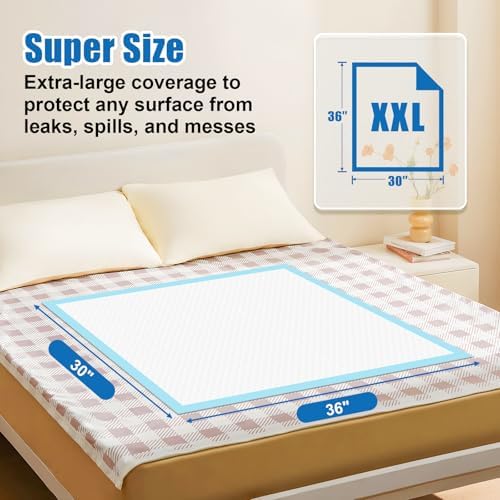 50 Count Disposable Beds Pads for Adult (30" x 36"), Super Absorbent