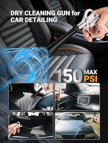 Tornado Car Cleaning Gun, Dry Detailing Air Gun for Compressors