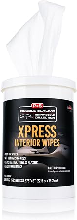 P&S XPRESS Interior Wipes - Versatile All-in-One Cleaning Wipes for Leather, Vinyl, Plastic, and More - Safe for Vehicle