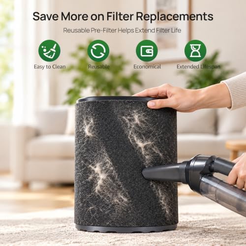 Pet Air Purifier for Home Pets Large Room, PetAir, APH2500P, White