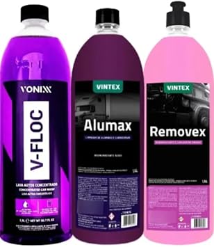 Aluminum Cleaner + Removex + V-Floc Car Wash Kit – (3x1.5L)