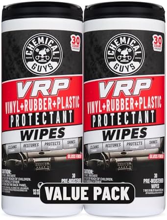 VRP Vinyl, Rubber & Plastic Shine Wipes, 30 Count, 2 Pack