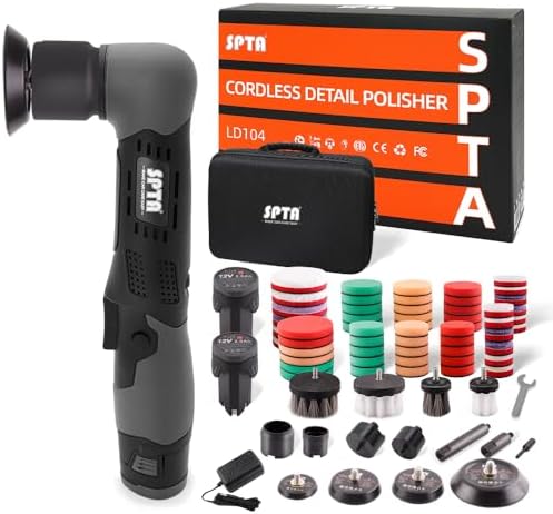 Cordless Mini Polisher, 12V Cordless Multi Polisher, Micro Cordless Scratches Killer Car Polisher RO/DA Mini Auto Machine Sets With Polishing Pad And Wool Pads for polishing, Sanding and Cleaning
