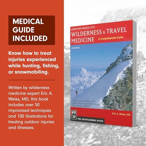 Sportsman Series Medical Kit - 200 - First Aid Kit for Camping, Hiking, Hunting & More - For 4 People for 4 Days - Includes Bandages, Medicine, Guide Book & More
