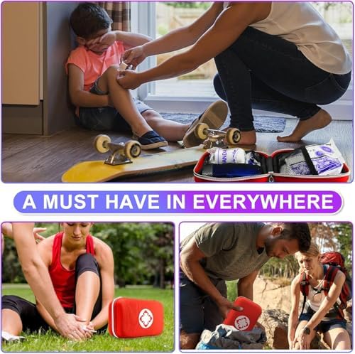 First Aid Kit 277PCS Car Home Camping Essentials Red Emergency Kit