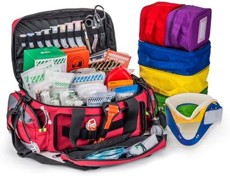First Responder Large EMT Bag Fully Stocked with Medications