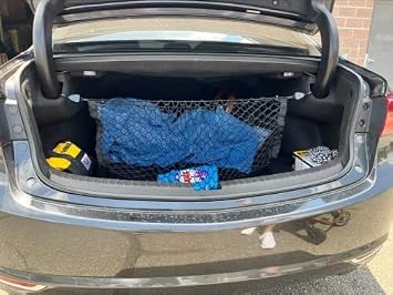 Rear Trunk Organizer Cargo Net for Acura TLX 2015–2025 – Envelope Style Cargo Net for Sedan–Premium Mesh Elastic Car Tru