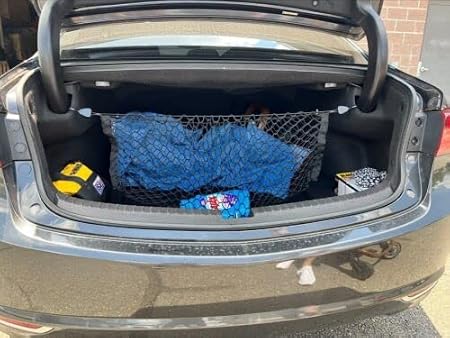 Rear Trunk Organizer Cargo Net for Acura TLX 2015–2025 – Envelope Style Cargo Net for Sedan–Premium Mesh Elastic Car Tru