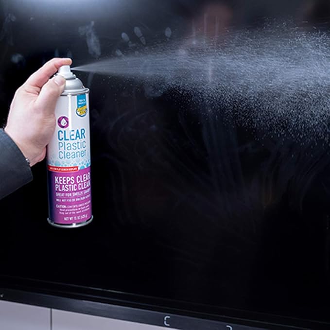 Invisible Glass 91014 Clear Plastic Cleaner – Cleans and Protects Plastic on Electronics, Appliances, Eyewear, Cars, Trucks, RVs, Boats & More, Helps Prevent Fog and Static – 19 oz