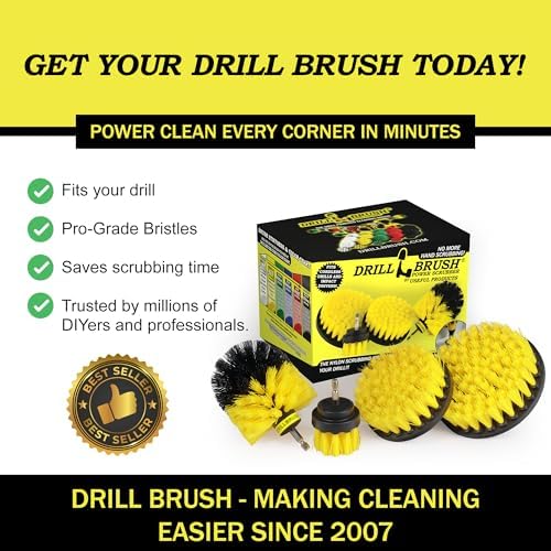 Electric Nylon Drill Brush Attachment Set for Bathroom Cleaning