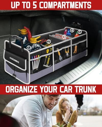 Car Trunk Organizer with Portable Leak Proof Cooler Bag
