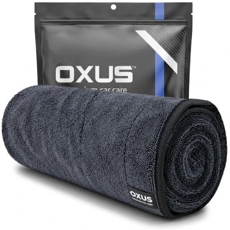 800 GSM Microfiber Car Drying Towel – Twisted Loop, 24x36 Inch, Swirl-Free, Lightweight, Ceramic Coating & PPF Safe