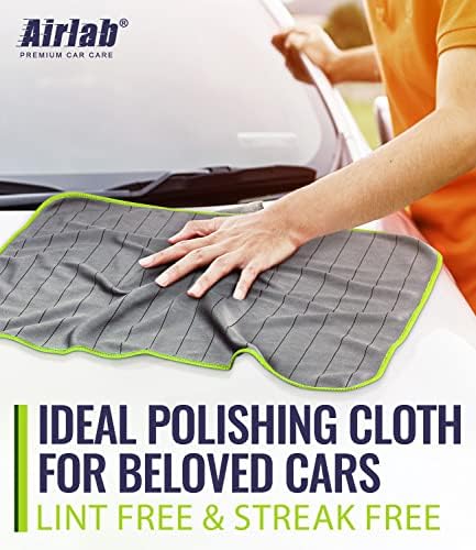 Carbon Microfiber Towels for Car Glass Window Polishing, Light Grey-Green